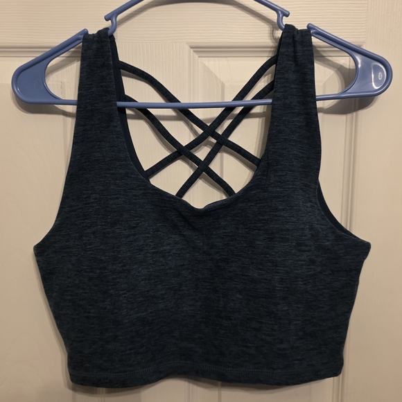 Jockey Navy Crisscross Sports Bra - Picture 1 of 1